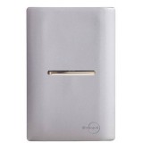 Conjunto Interruptor Intermediario Horizontal 4x2 - Novara Aço Gold